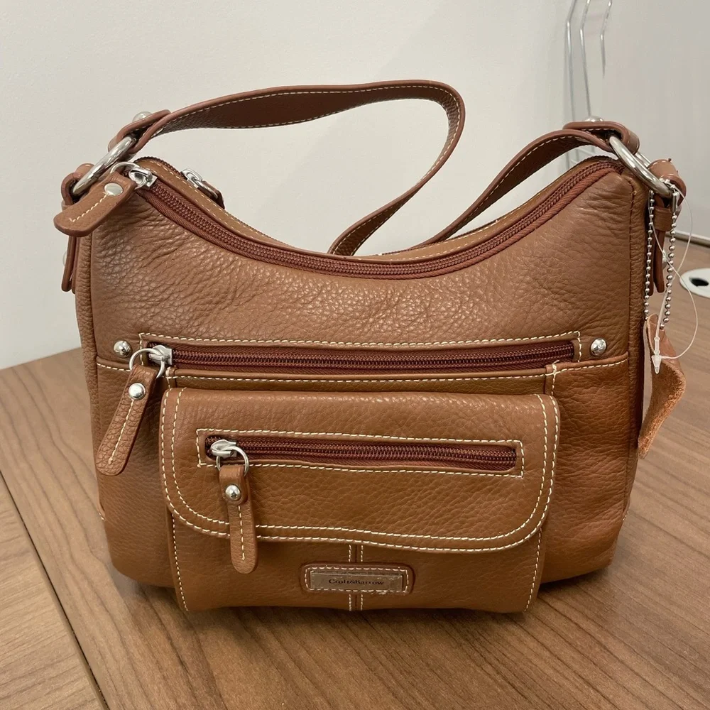NWOT Croft & Barrow Brown Leather Shoulder Bag